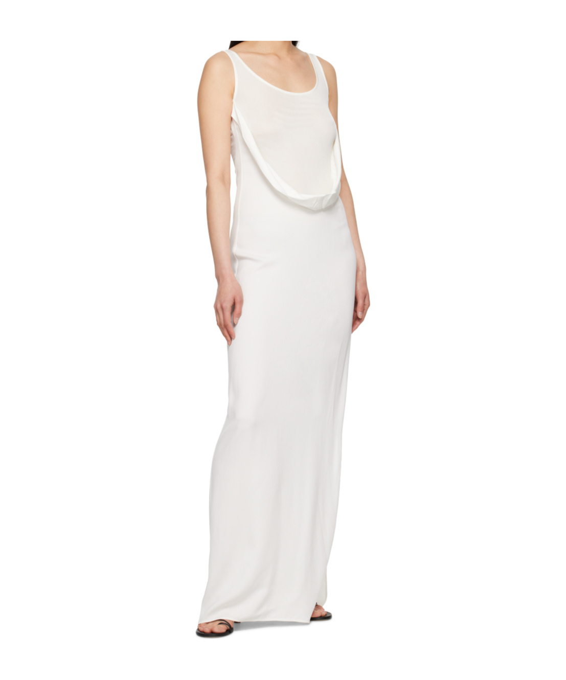 Christopher Esber White Fusion Arced Maxi Dress In Multi
