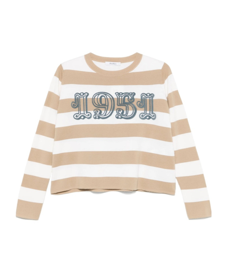 Max Mara Sleeveless Crew Neck Top With Embroidered Detail In Multi