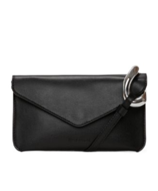 Jw Anderson Corner Leather Mini Bag In Black