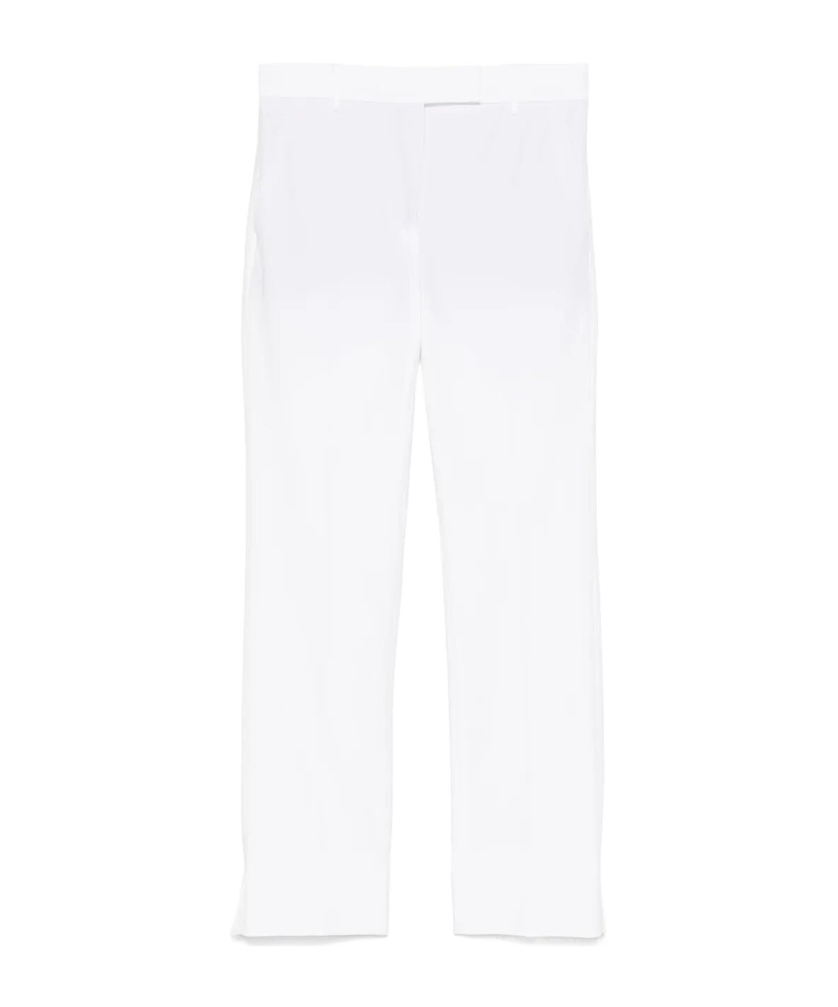 Incotex Pantaloni In Misto Cotone Con Gamba Affusolata In White