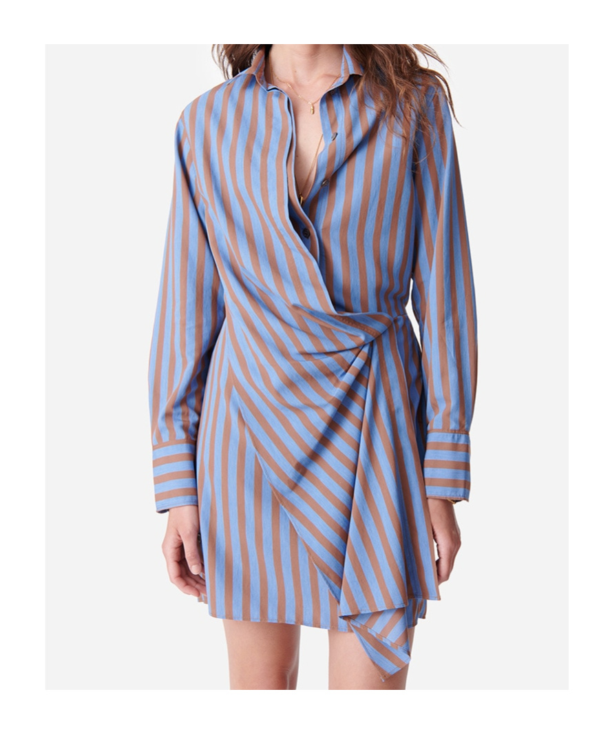 Vanessa Bruno Long-sleeved Dress In Blue