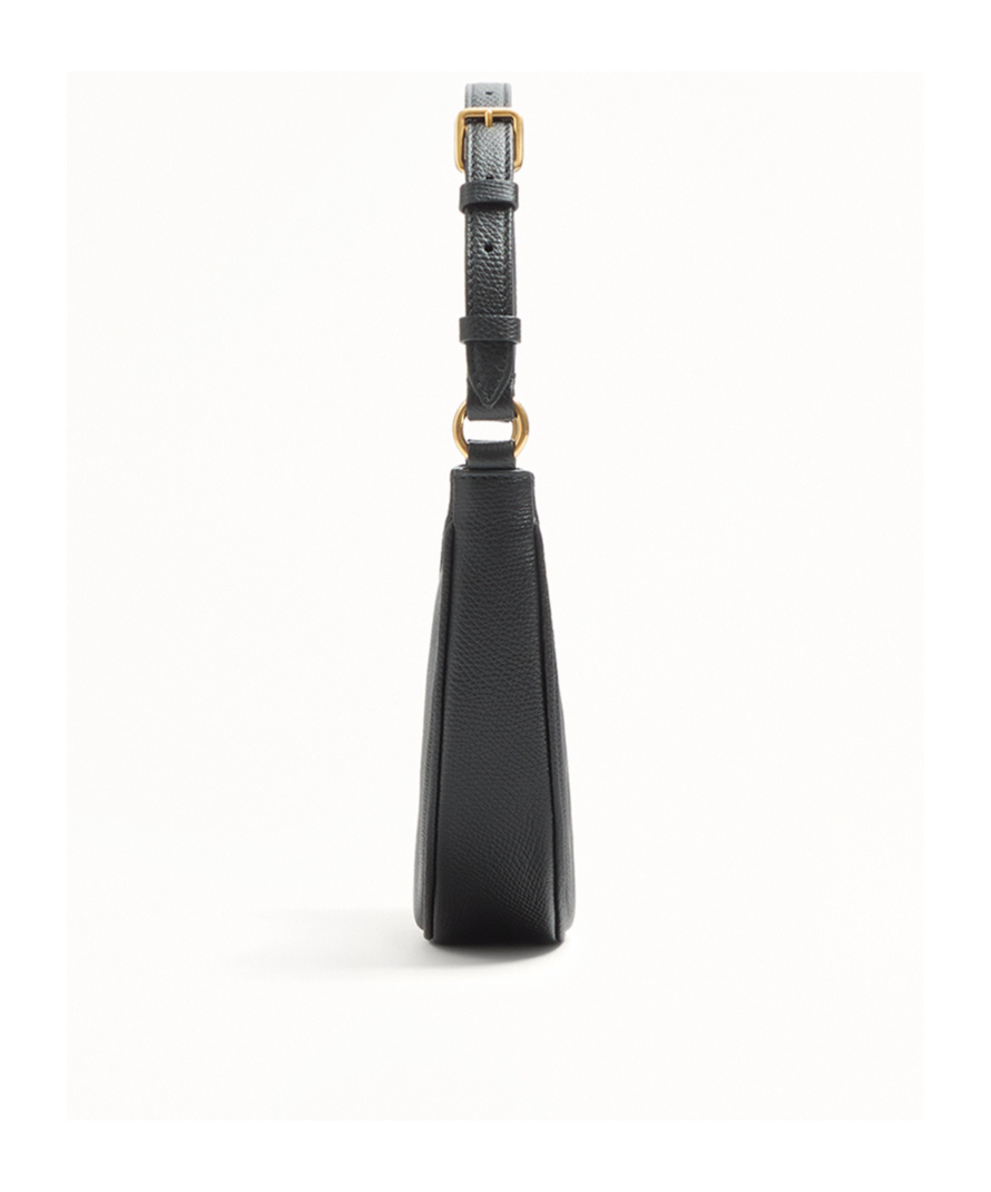 Valentino Garavani Vlogo Signature Mini Leather Hobo Bag In Black