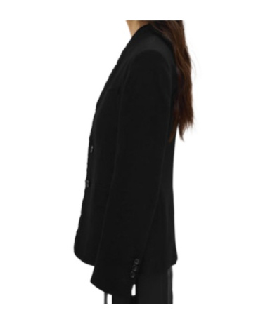 Ann Demeulemeester Long-sleeved Suit Coat In Black