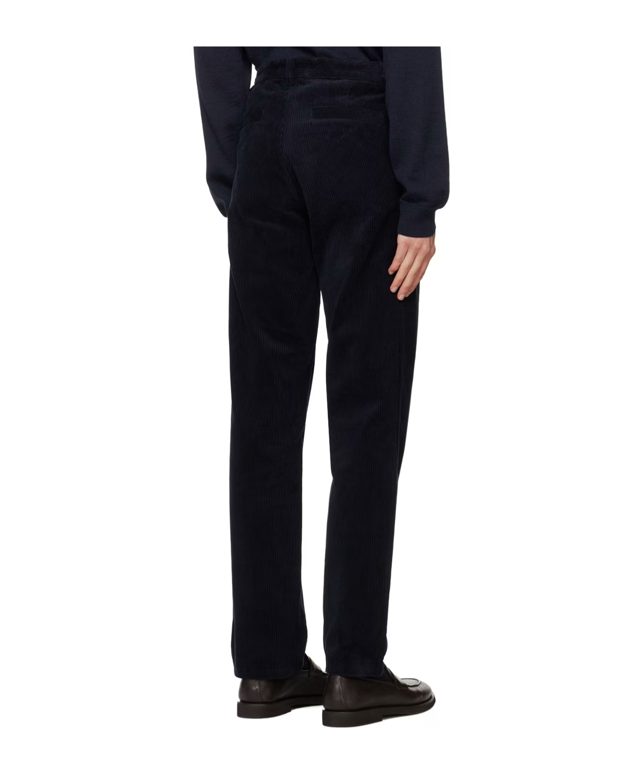 Apc Navy Constantin Trousers In Black