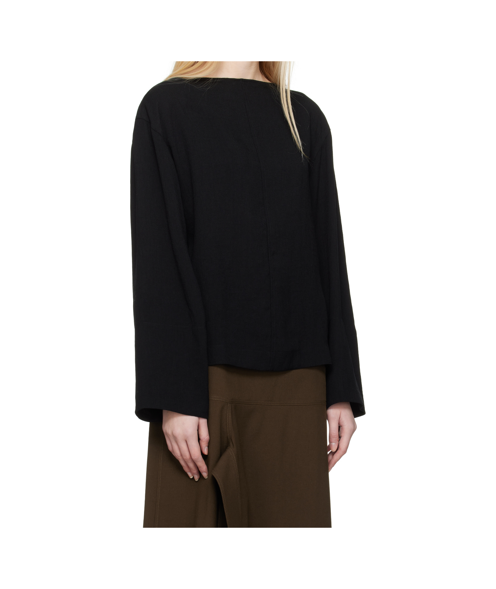 Studio Nicholson Long-sleeved T-shirt In Black