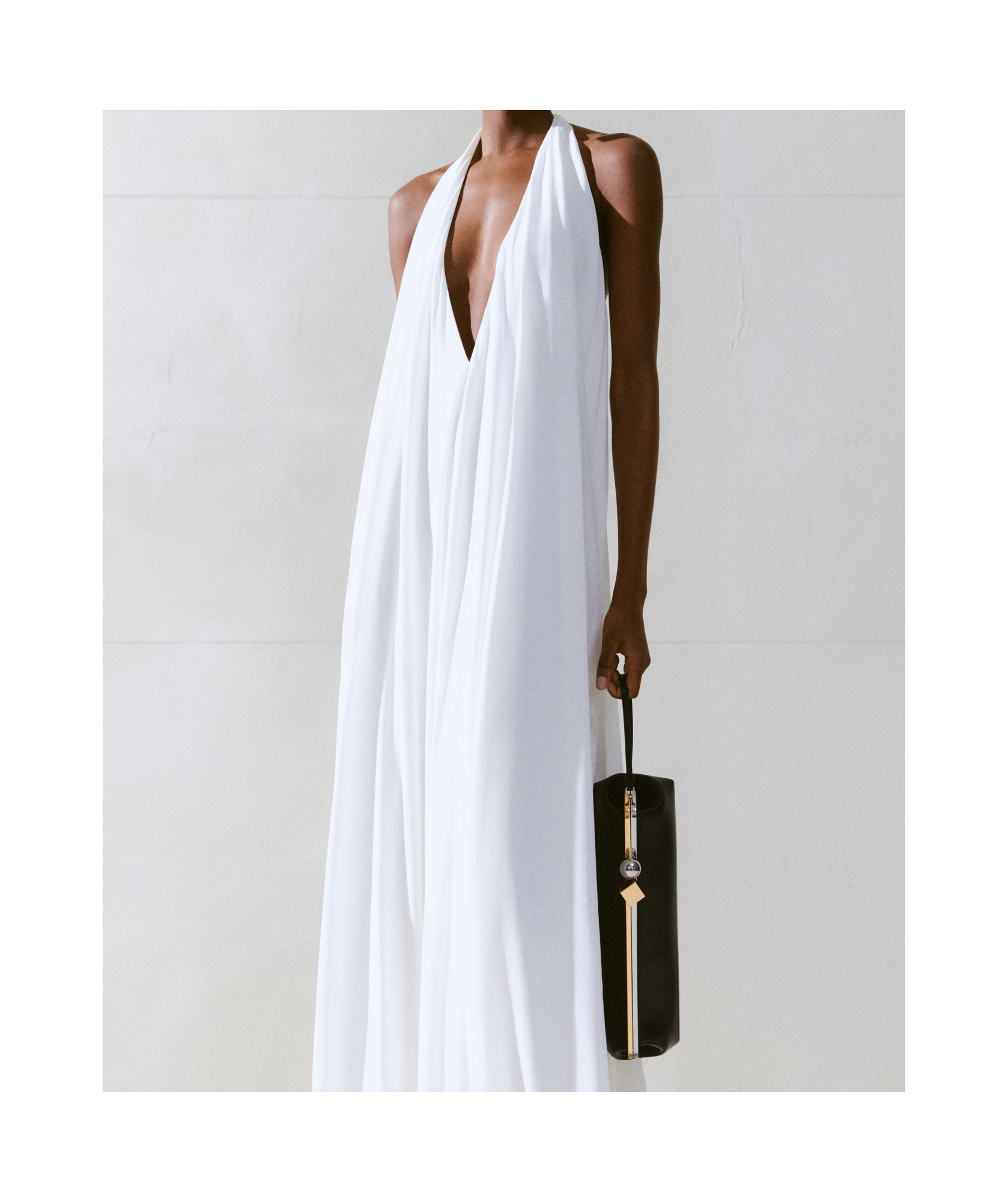 Jacquemus Rectangular Silhouette Clutch Bag With Top Handle In Black
