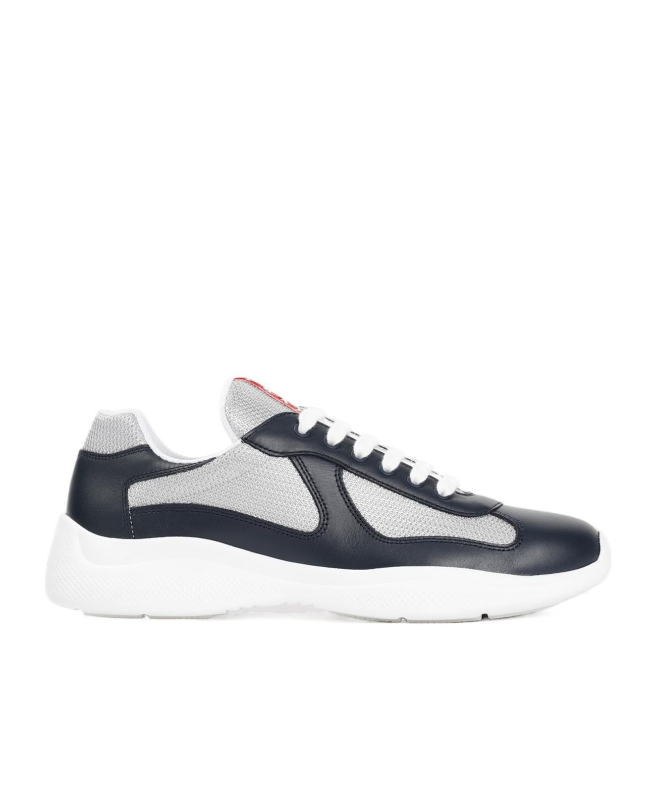 Prada Round Head Low-cut Sneakers In White