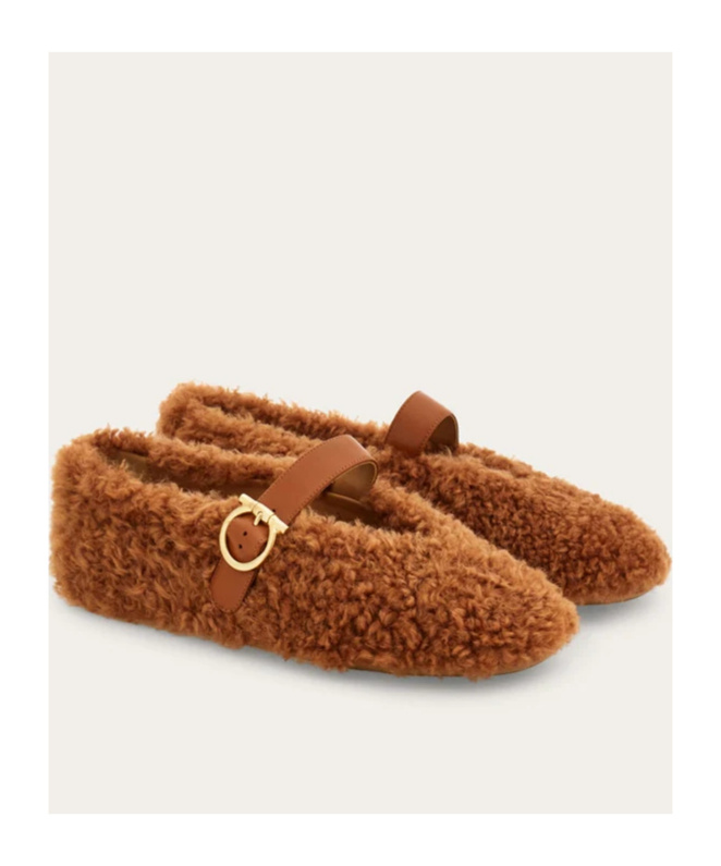 Ferragamo Ballerina Ornament Gancini Women In Brown