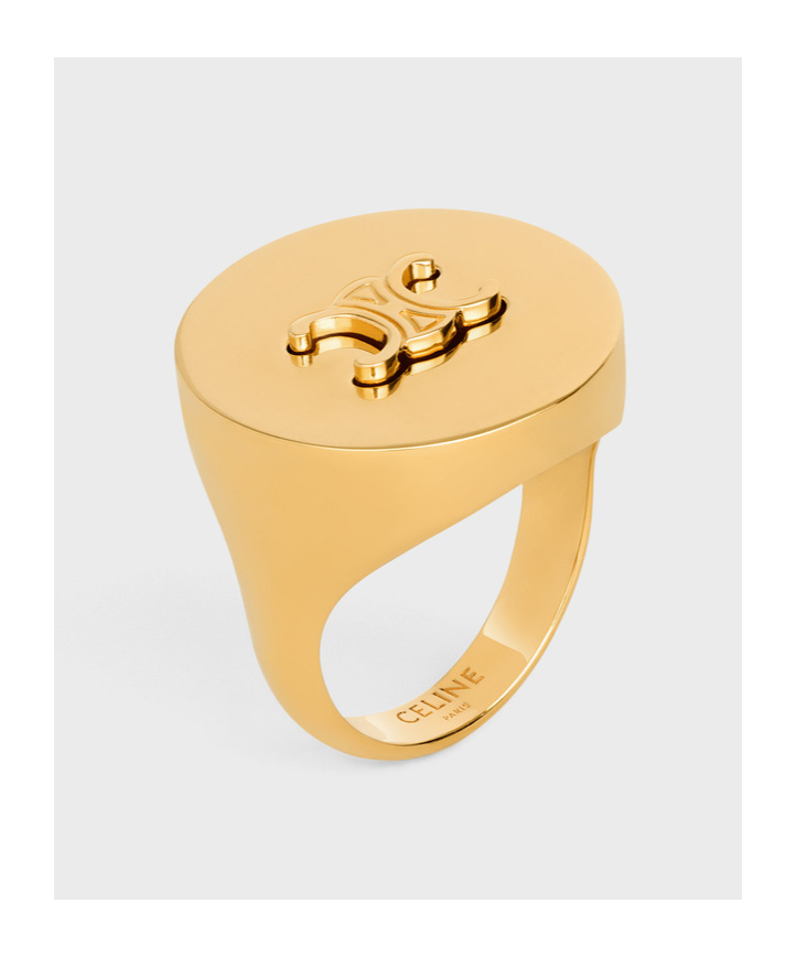 Celine Signet Ring In Yellow
