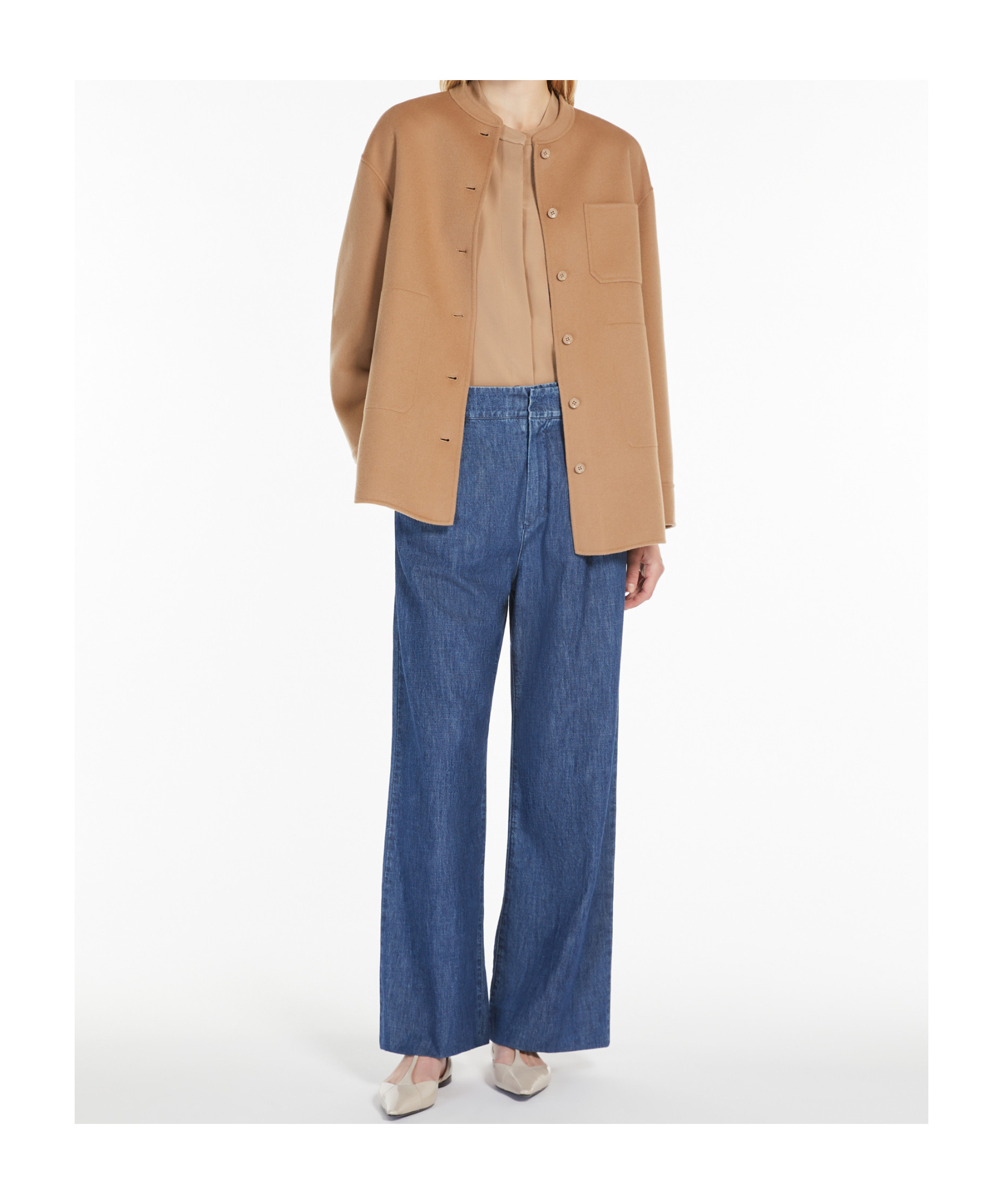 Max Mara Buono Wide Leg Jeans In Ultramarine In Blue