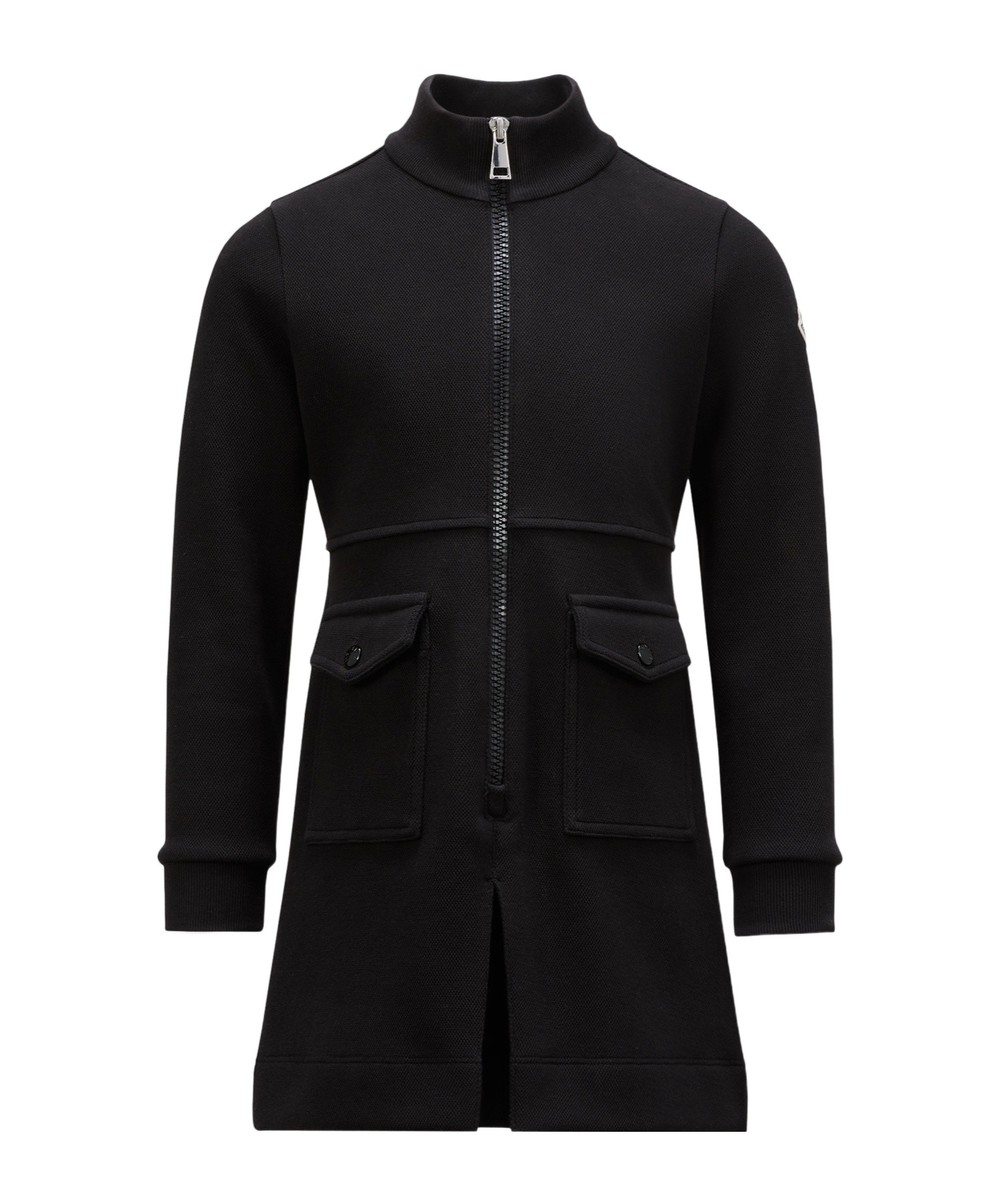 Moncler Enfant Logo Patch Polo Dress In Black
