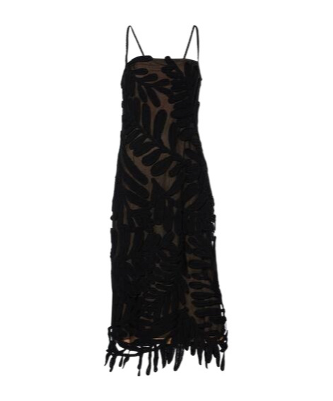 Oscar De La Renta Cotton Crochet Midi Dress In Brown