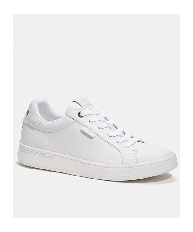 Coach Round-toe Lace-up Sneakers In White