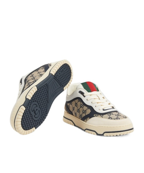 Shop Gucci Men's Re-web Sneaker In Nude