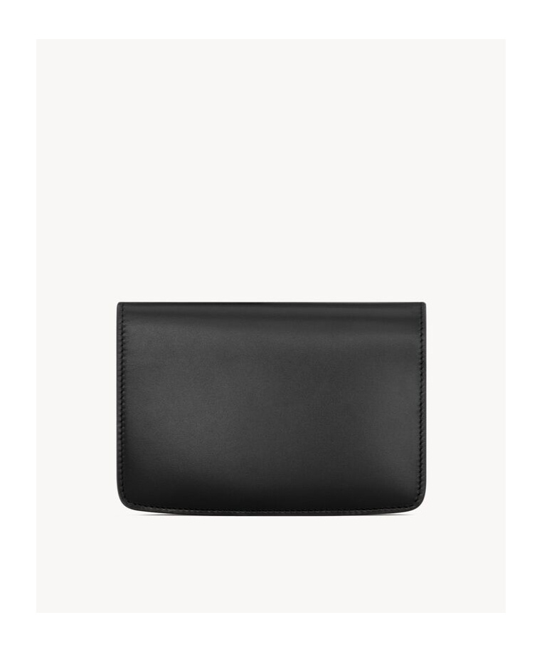 Saint Laurent Voltaire Passport Case In Box In Black