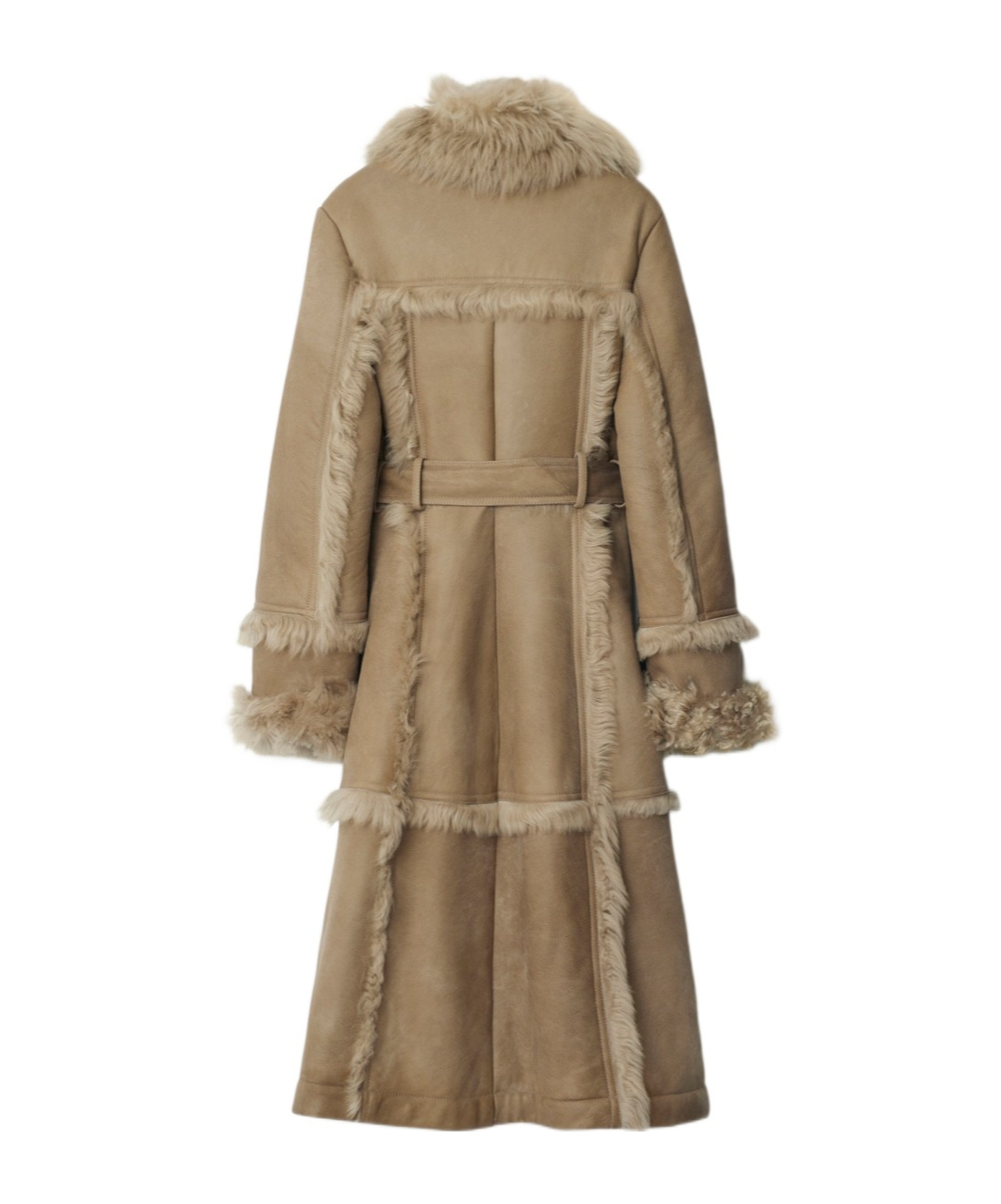 Burberry Shearling Coat In Brown