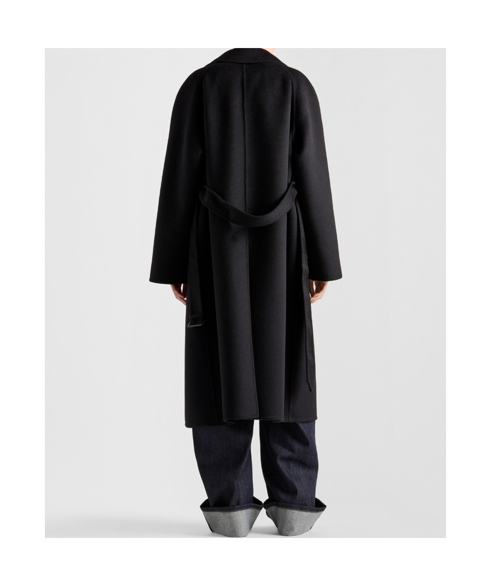 PRADA SINGLE-BREASTED CASHGORA COAT