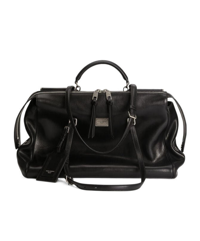 Dolce & Gabbana Zipper Shoulder Bag In Black