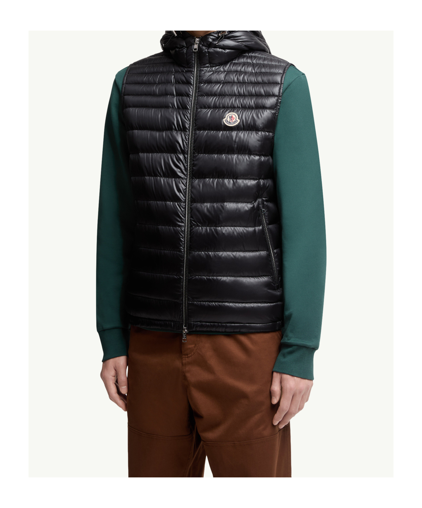Moncler Orant Padded Vest With Hood In Black