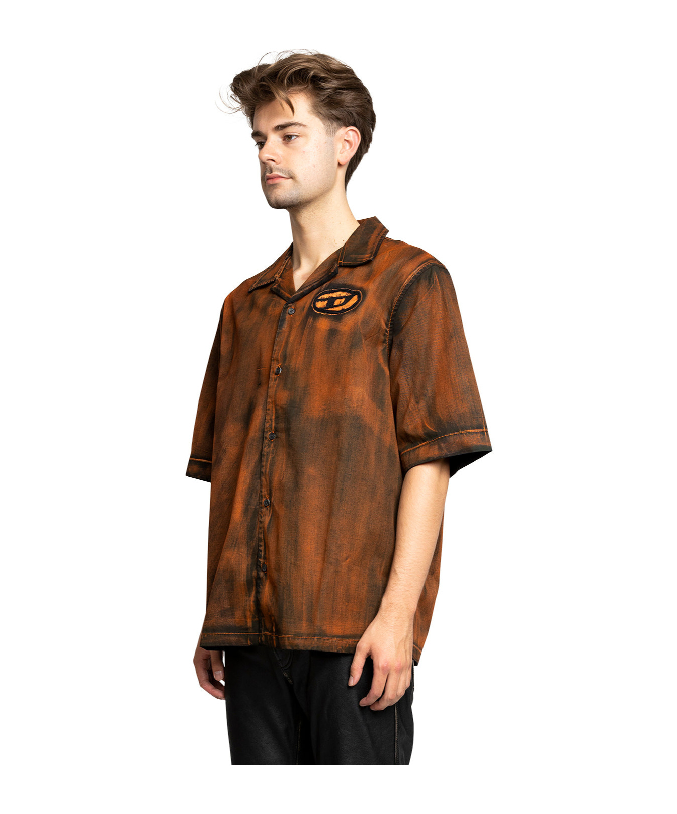 Diesel Short-sleeved Shirt In Brown