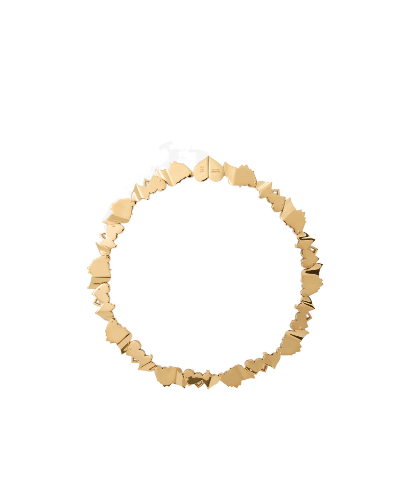 Burberry Fitted Necklace In Gold/multicolor