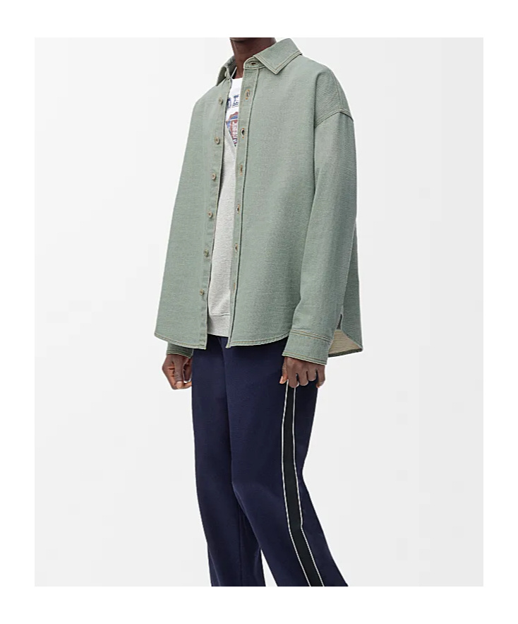Loewe Lapel Long Sleeve Shirt In Gray