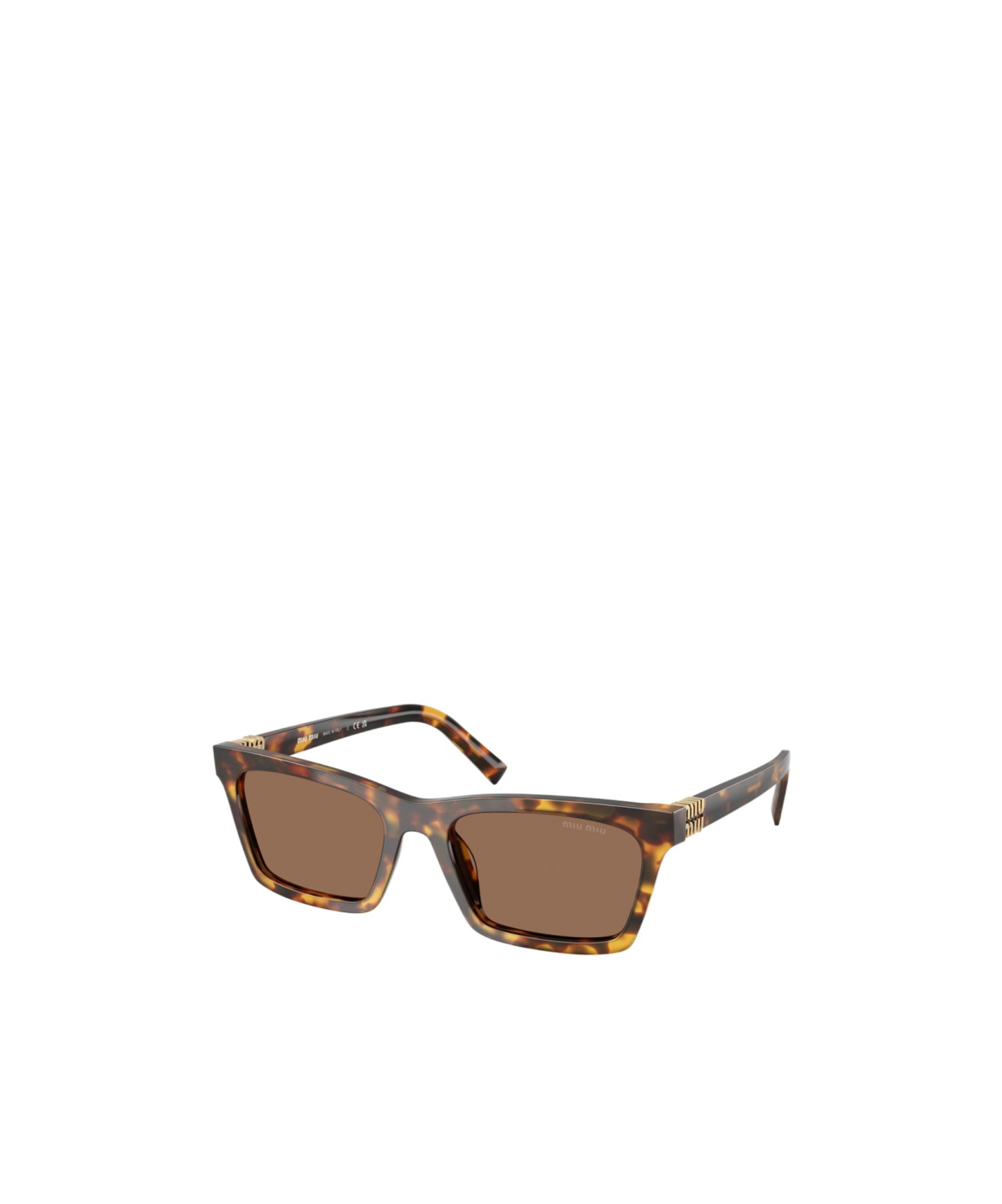 Miu Miu 55mm Rectangular Sunglasses In Brown