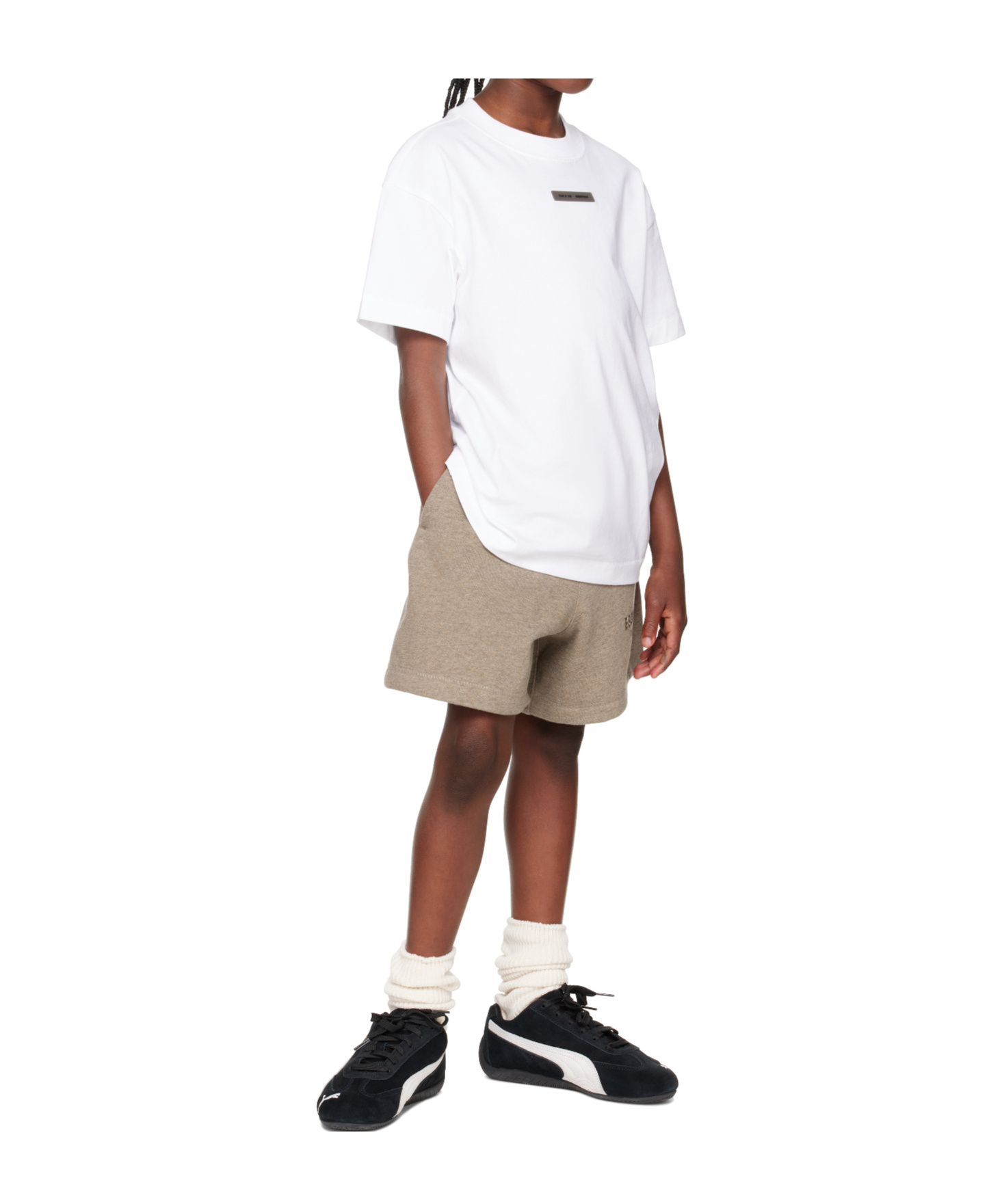 Essentials Kids White Essential Lounge T-shirt In White