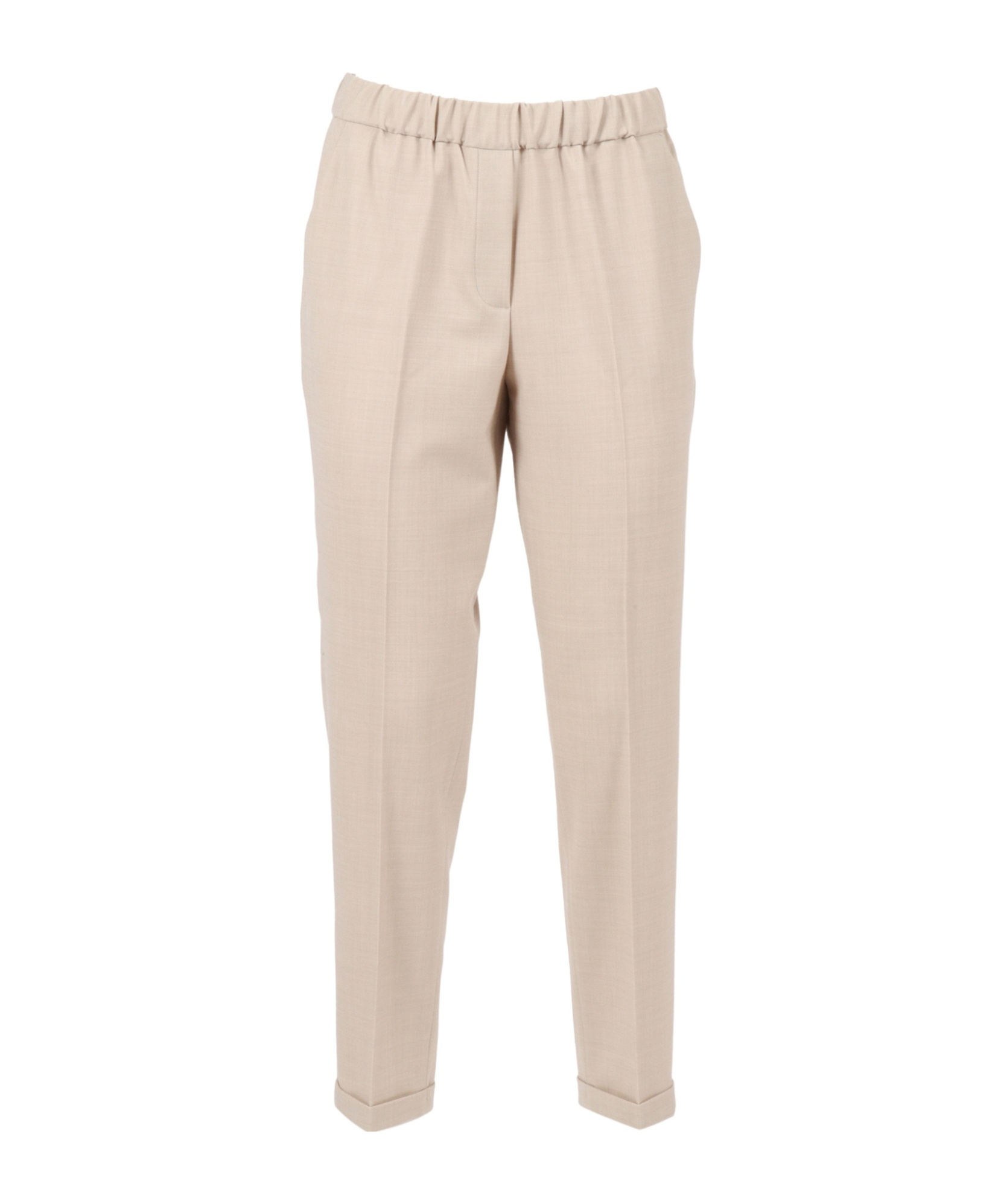 Antonelli Beige Relaxed Fit Trousers With Tailored Silhouette In Brown