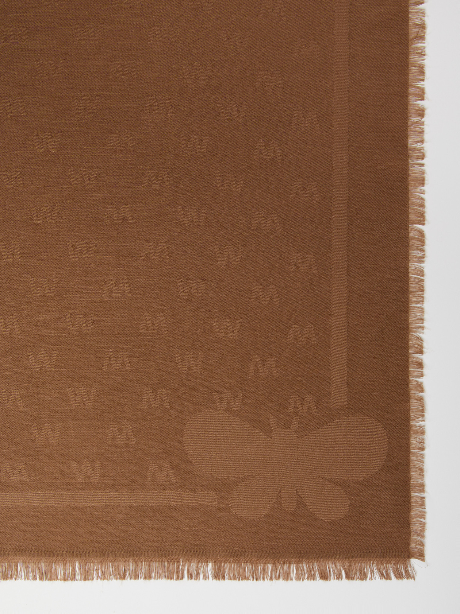 Weekend Max Mara Viscose And Wool Jacquard Shawl In Brown