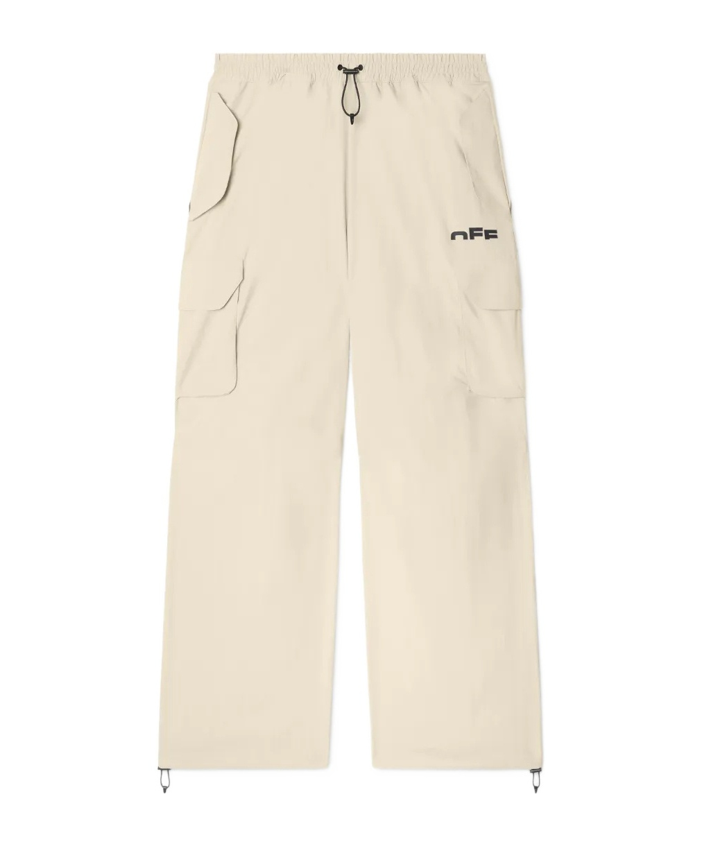 Off-white Cargo Pocket Track Pants In Nude