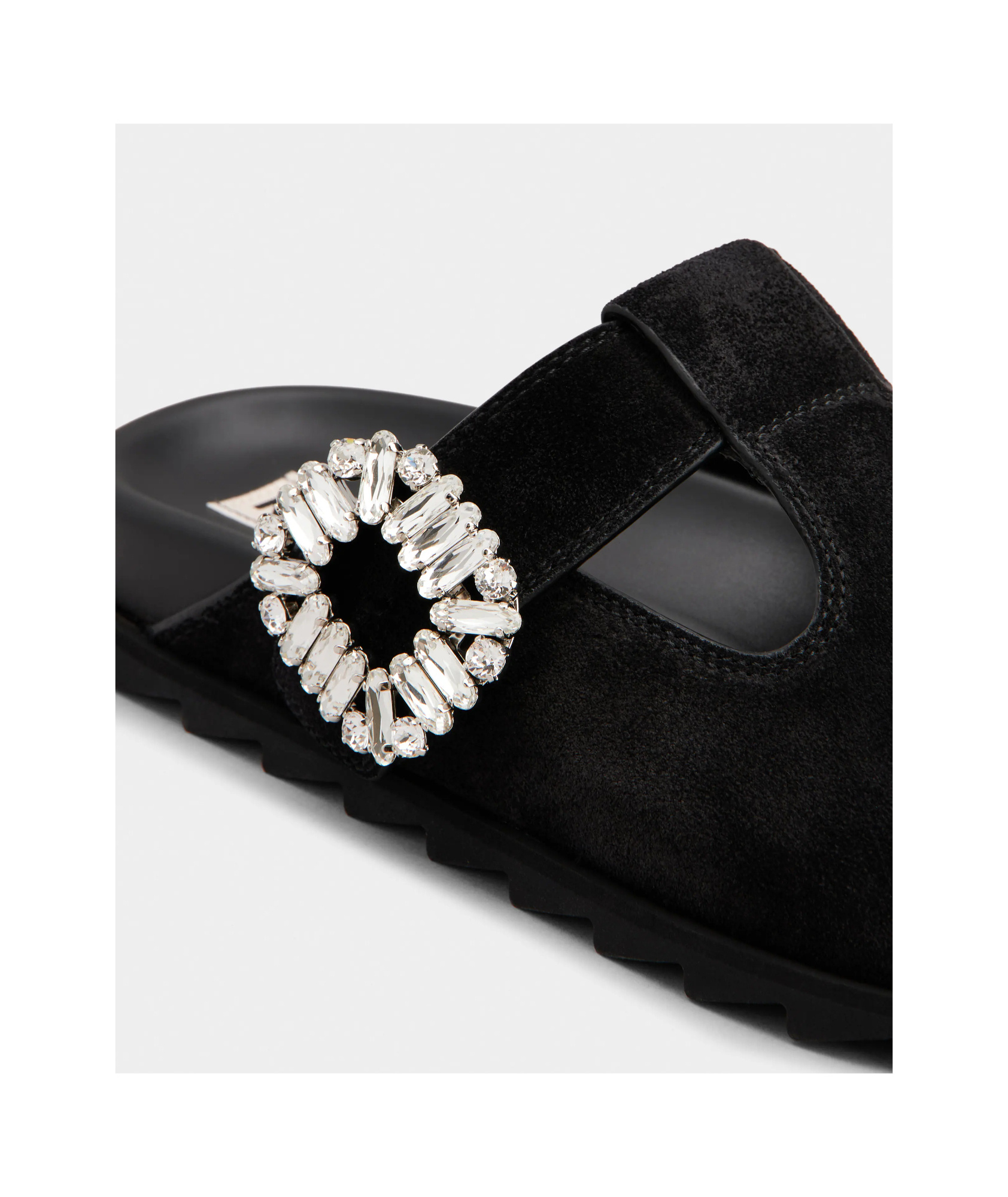 Roger Vivier Minimalist Black Flats With Rounded Toe And Low-profile Sole In Black