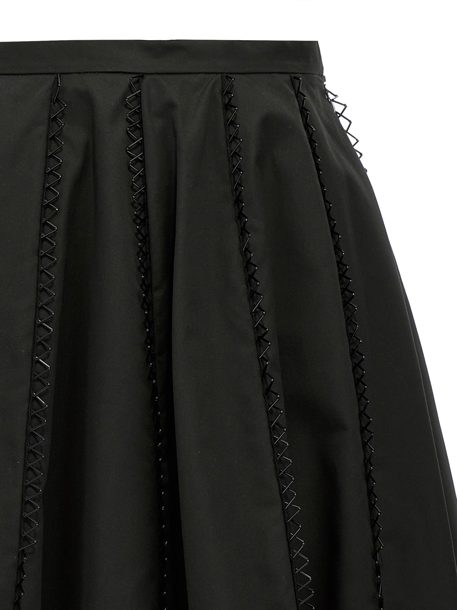 Fabiana Filippi Longuette Skirt With Beaded Embroidery Detail