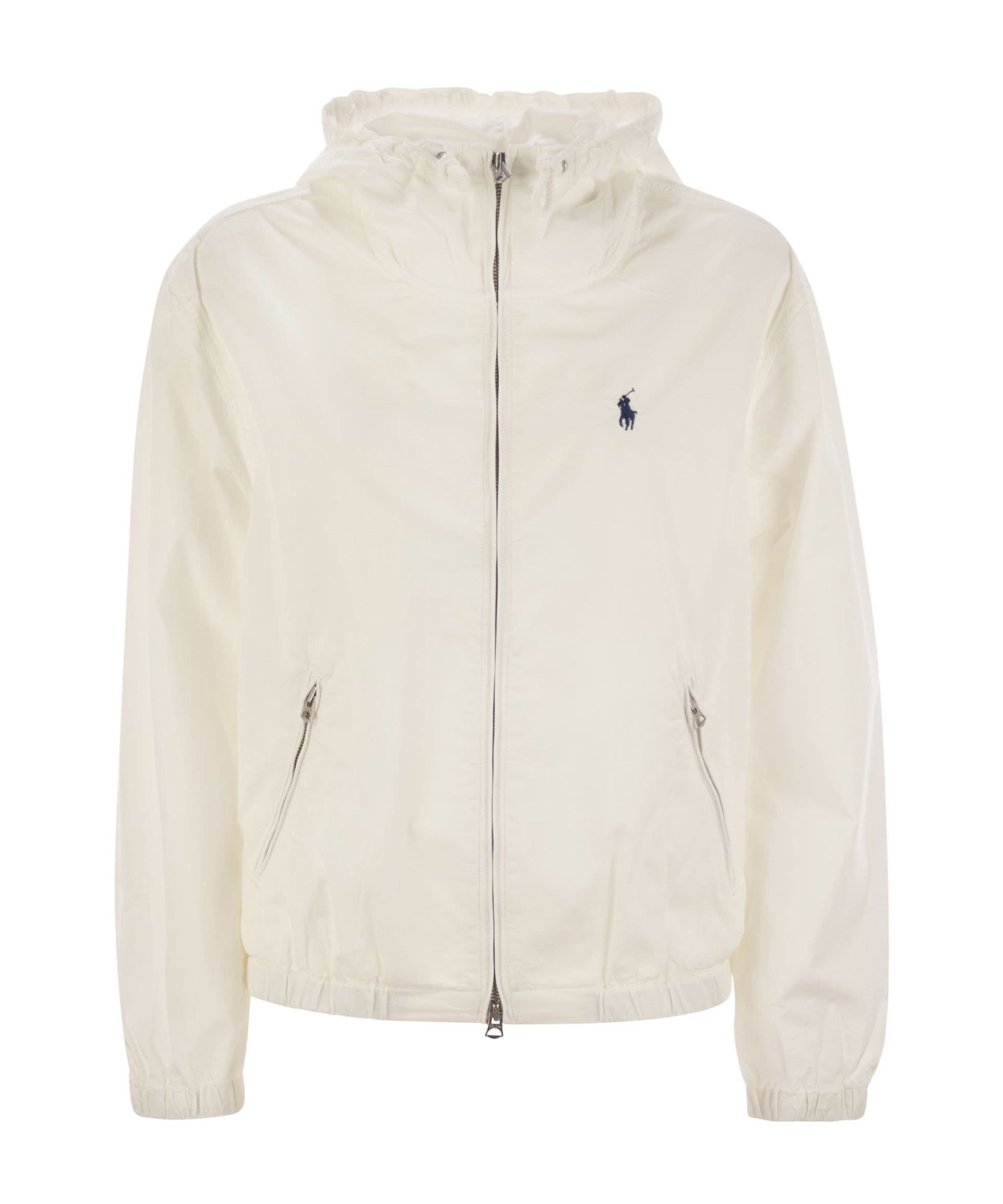 Polo Ralph Lauren Twill Jacket With Hood In White