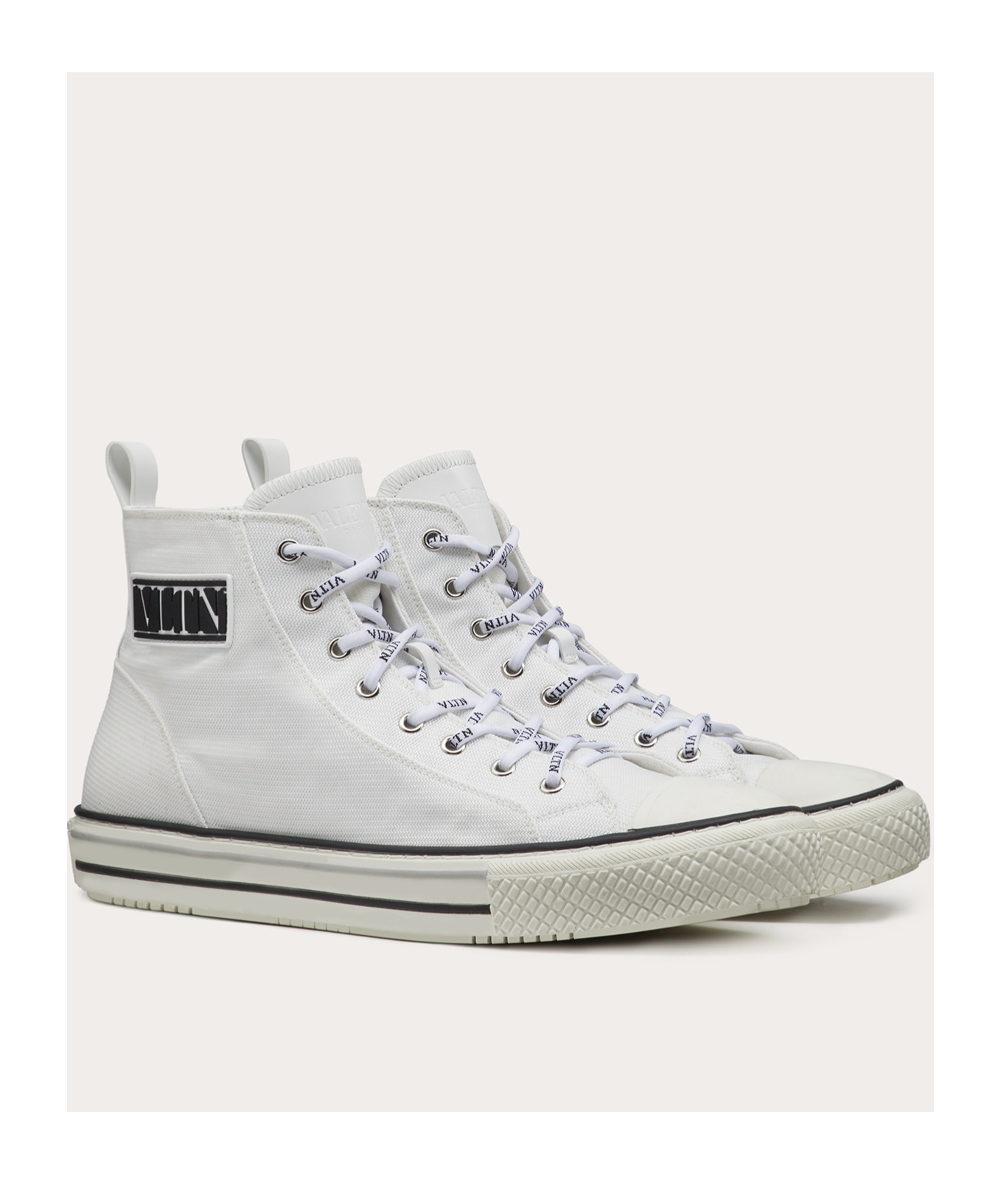 Valentino Vltn Mesh High-top Sneaker In Gray