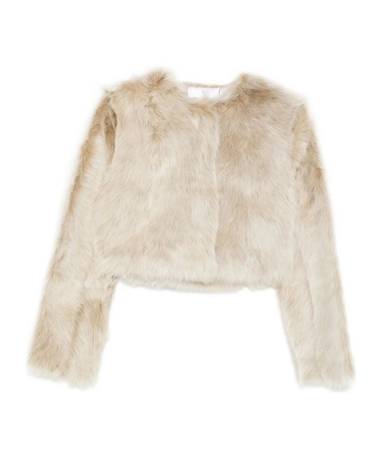 Iro Lamb-fur Cropped Jacket In Neutral