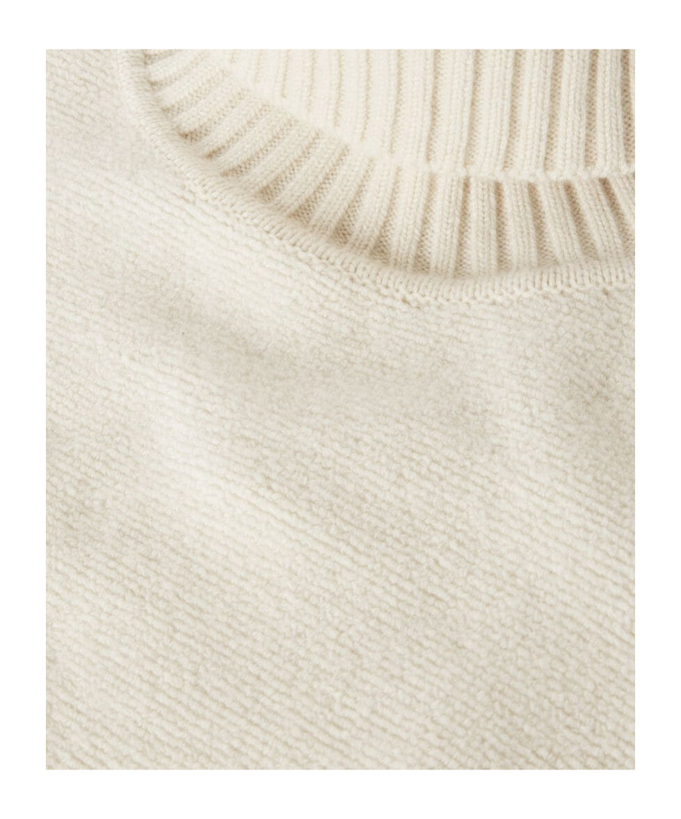 Loro Piana Cocooning Turtleneck Sweater In Cream Almond