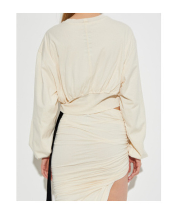 Rick Owens Drkshdw Jersey Sweatshirt In White