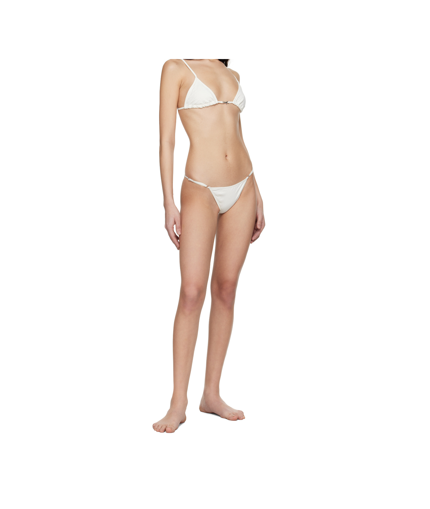 Gimaguas White Pipa Bikini Top In Neutral