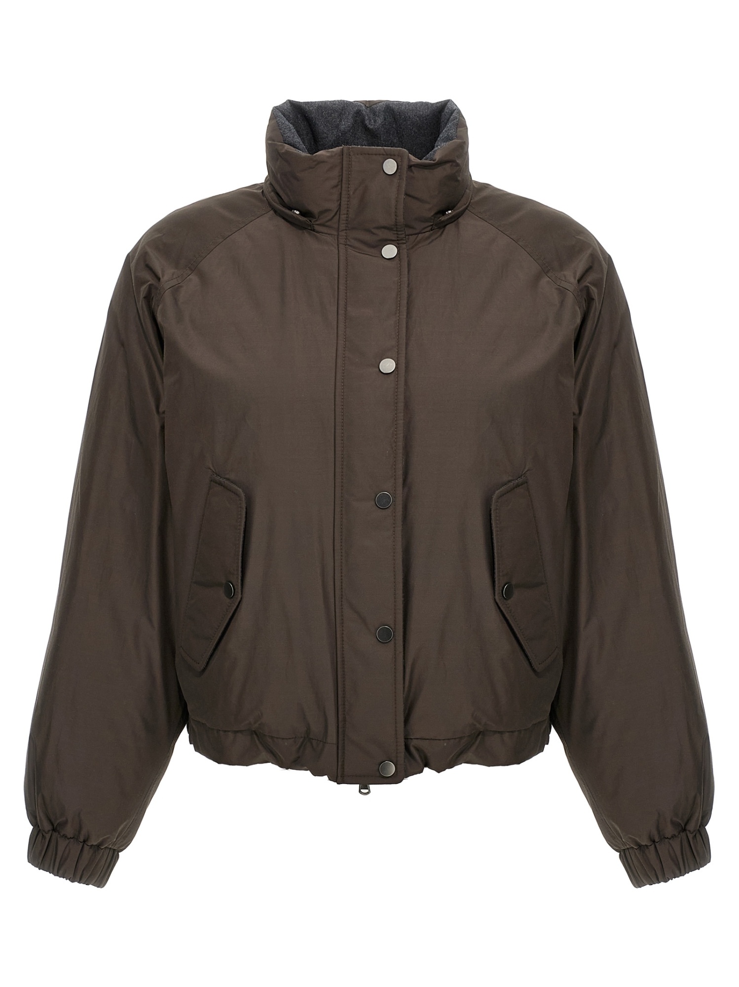 Shop Brunello Cucinelli Long Sleeve Cotton Coat