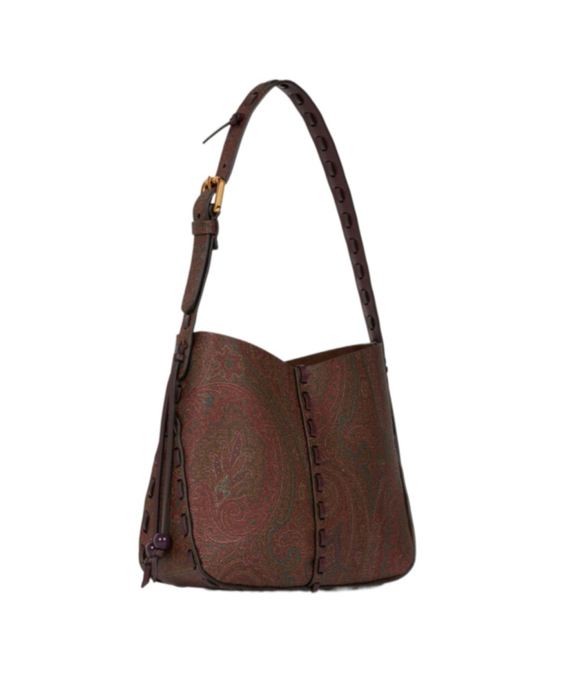 Etro Arnica 1984 Vulcano Paisley-print Shoulder Bag In Brown
