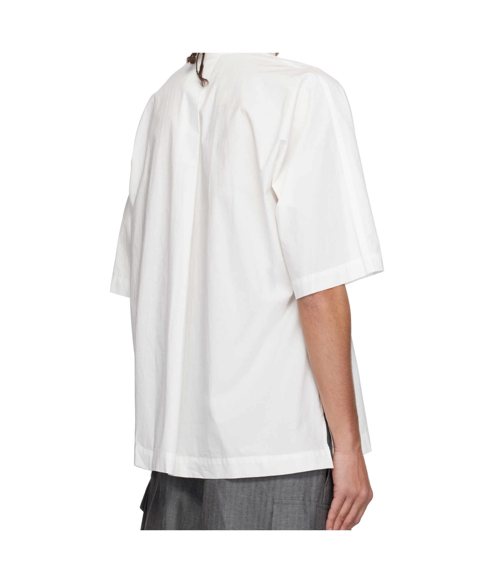 Issey Miyake White Streamline Shirt In White