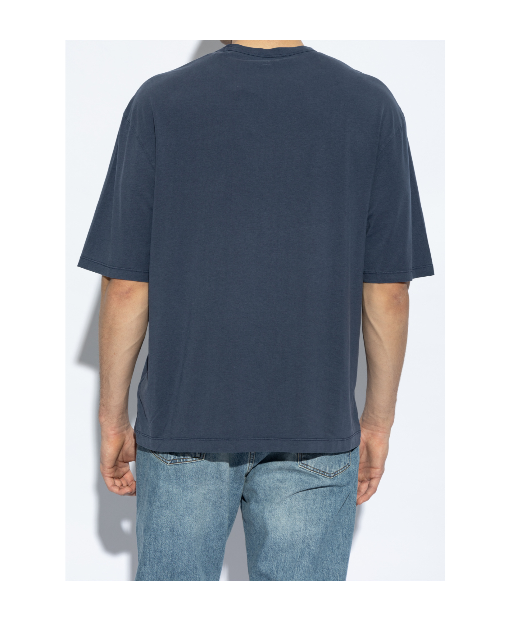 Shop Officine Generale Crew-neck T-shirt In Blue