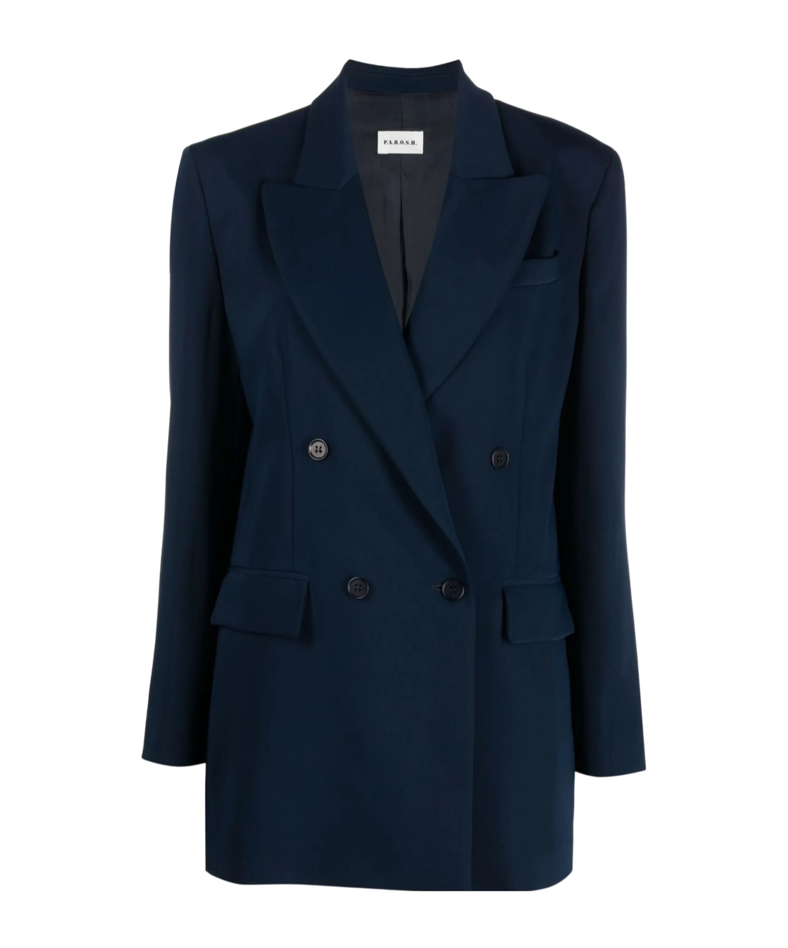 P.a.r.o.s.h Double-breasted Jacket Buttoned Cuffs In Blue