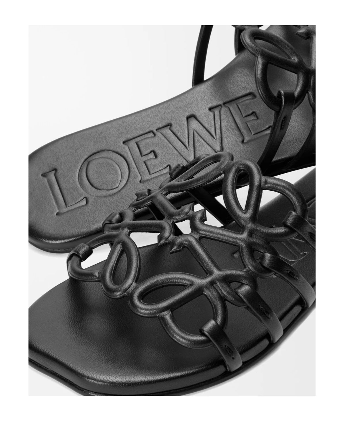 Loewe Flat Slippers In Black