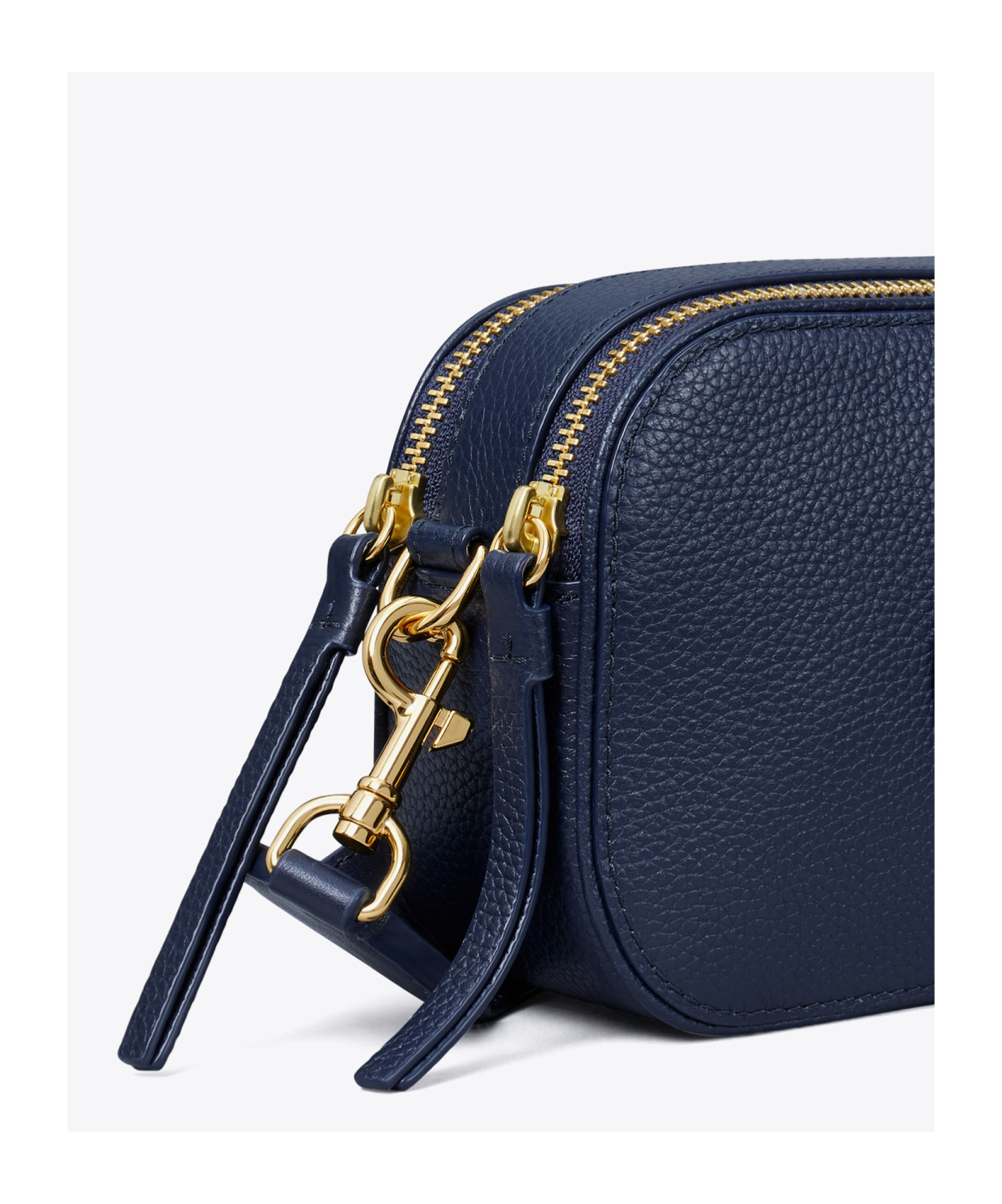 Tory Burch Compact Textured Bag With Logo Emblem