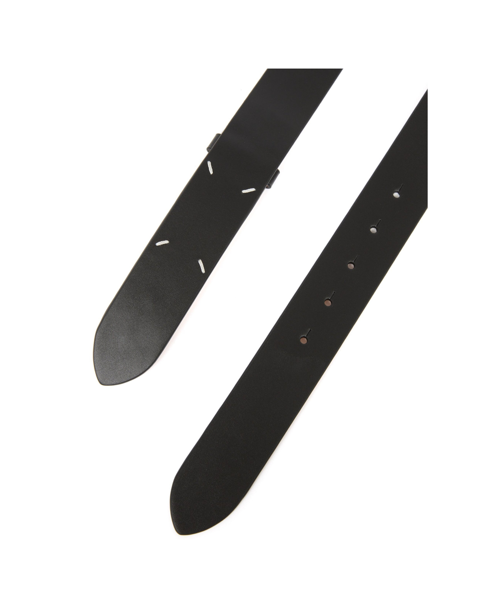 Maison Margiela Leather Belt In Black