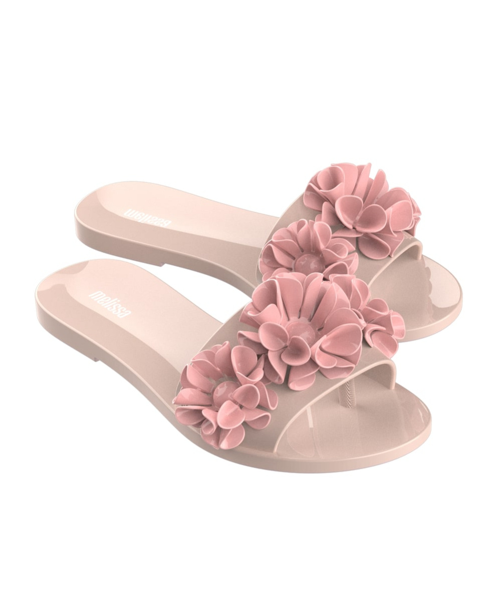 MELISSA OPEN-TOED FLAT SLIPPERS