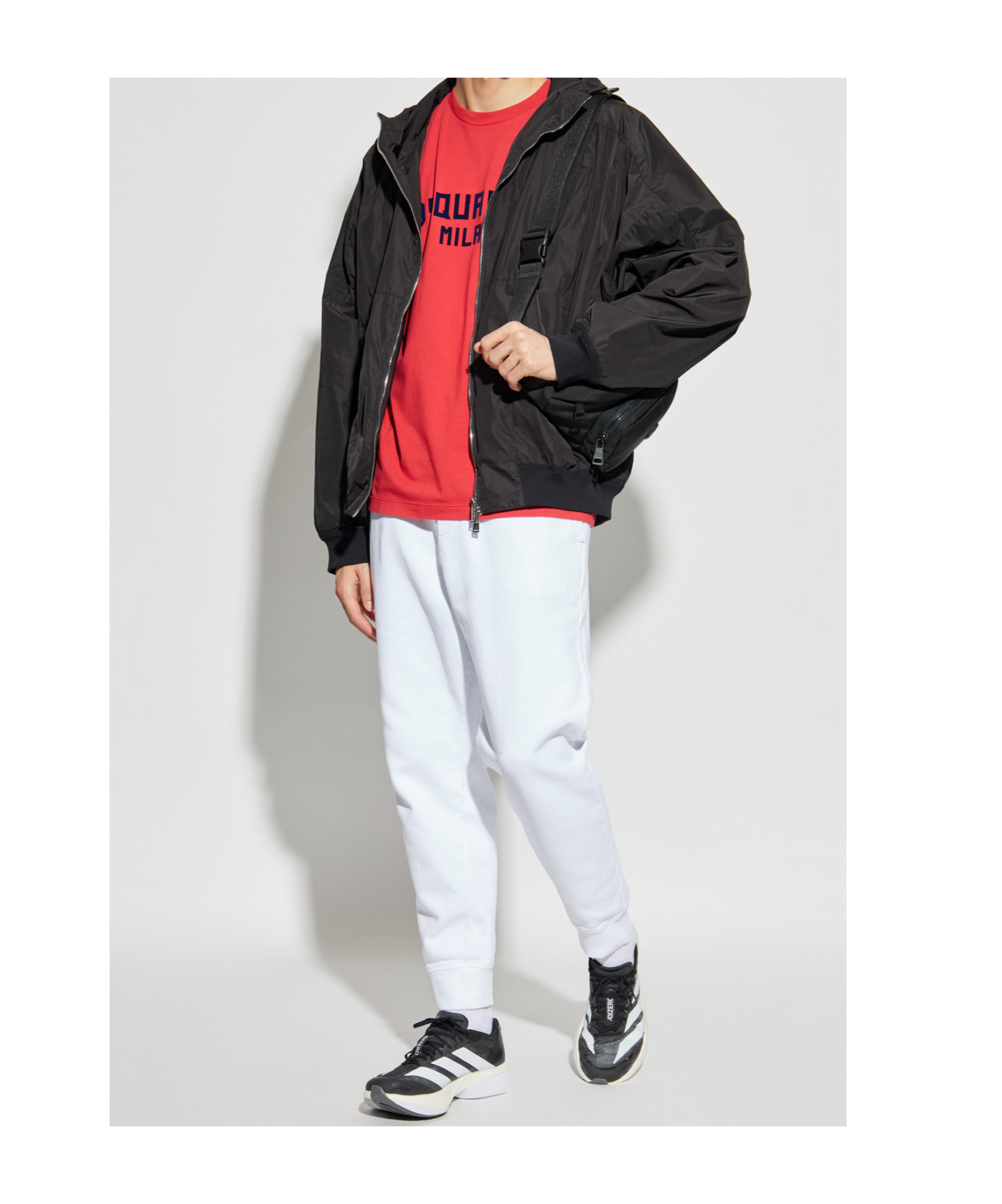 Dsquared2 Elastic Waist Sweatpants In White