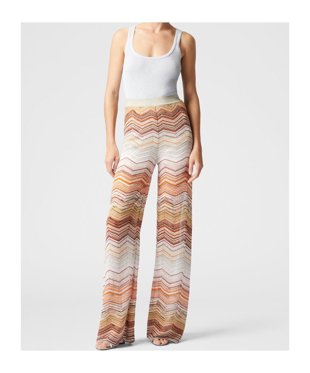 Missoni Sequin-decorated Casual Pants In White